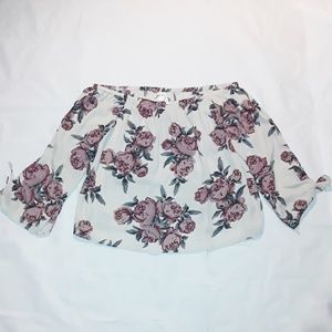 Live 4 Truth Pink Floral Crop top blouse